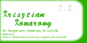 krisztian komaromy business card