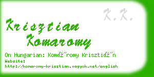 krisztian komaromy business card